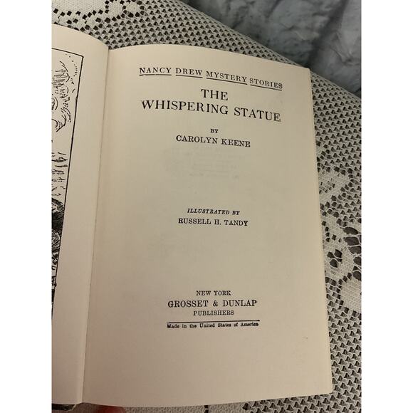 1937 The Whispering Statue Book by Carolyn Keene Hardback - Picture 5 of 6
